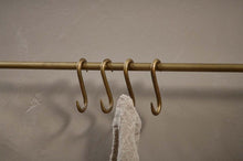Load image into Gallery viewer, Set of 4 Laila Iron S Hooks - Brass
