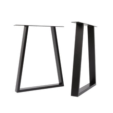 Load image into Gallery viewer, Black ash wood table top with frame industrial table legs
