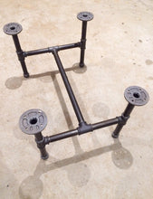 Load image into Gallery viewer, Black steel pipe coffee table legs

