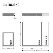 Load image into Gallery viewer, Square industrial table + bench legs
