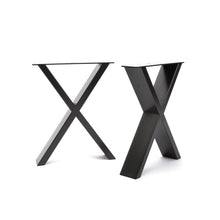 Load image into Gallery viewer, X frame industrial table + bench legs
